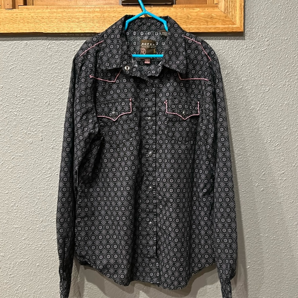 Roper Western Shirt Girls XL 14